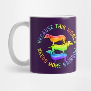 More Rainbow Doggies Mug